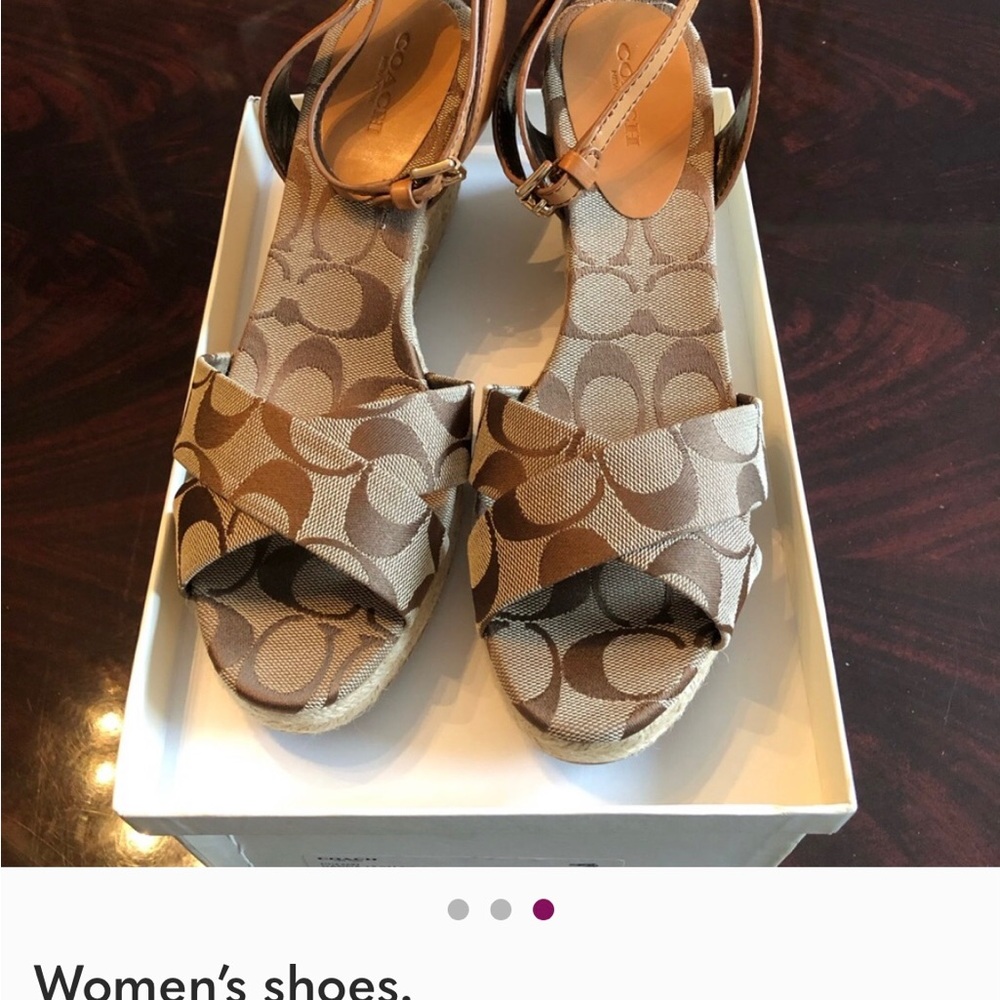 Coach Women's Tan Espadrille Sandals